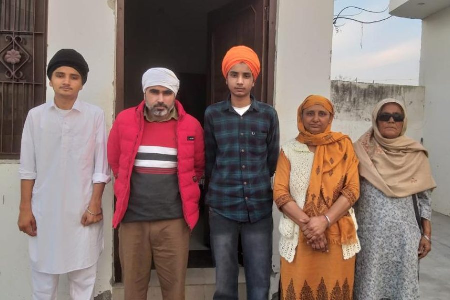 Satnam singh with his Family