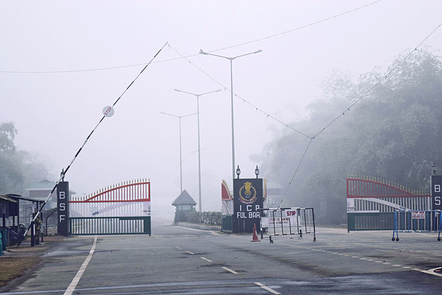 BSF Checkpost at foggy siliguri