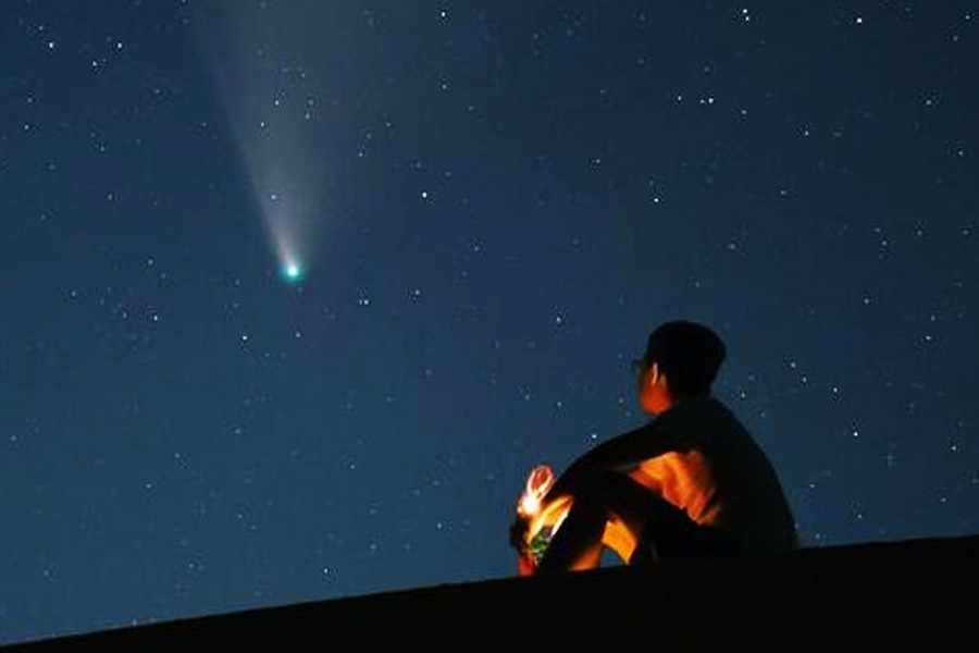 Representational picture of comet