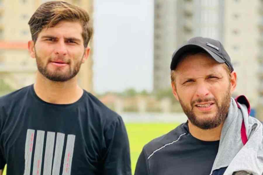 File picture of Shaheen Afridi and Shahid Afridi