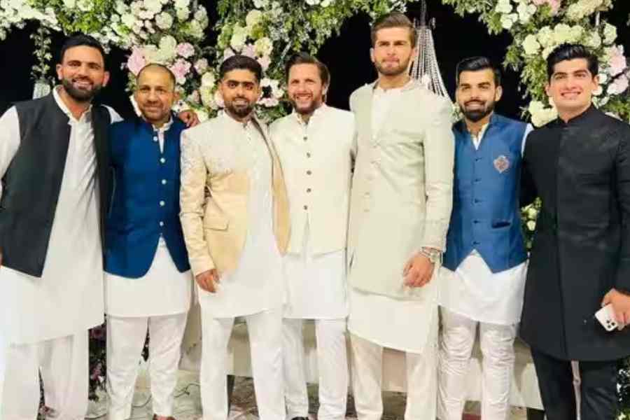 Picture of Shaheen Afridi on marriage day