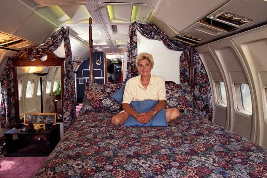 Picture of Jo Ann Ussery, who lived inside airplane