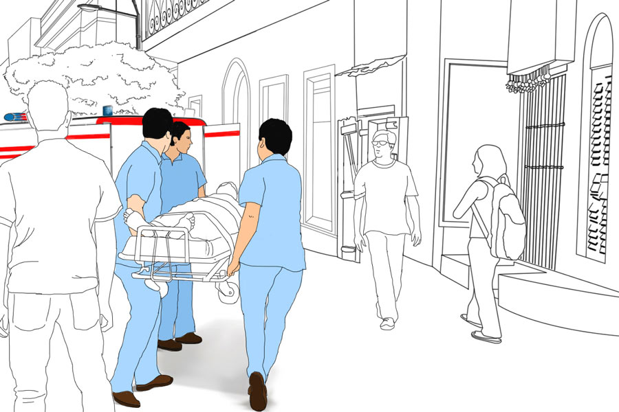 Representational image of a patient taken to a hospital.