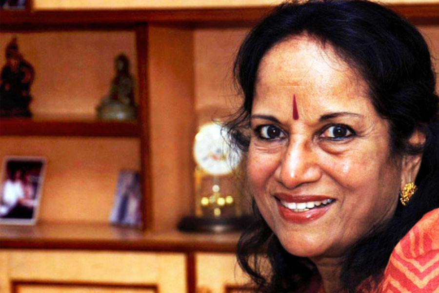 A photograph of Indian singer Vani Jairam.