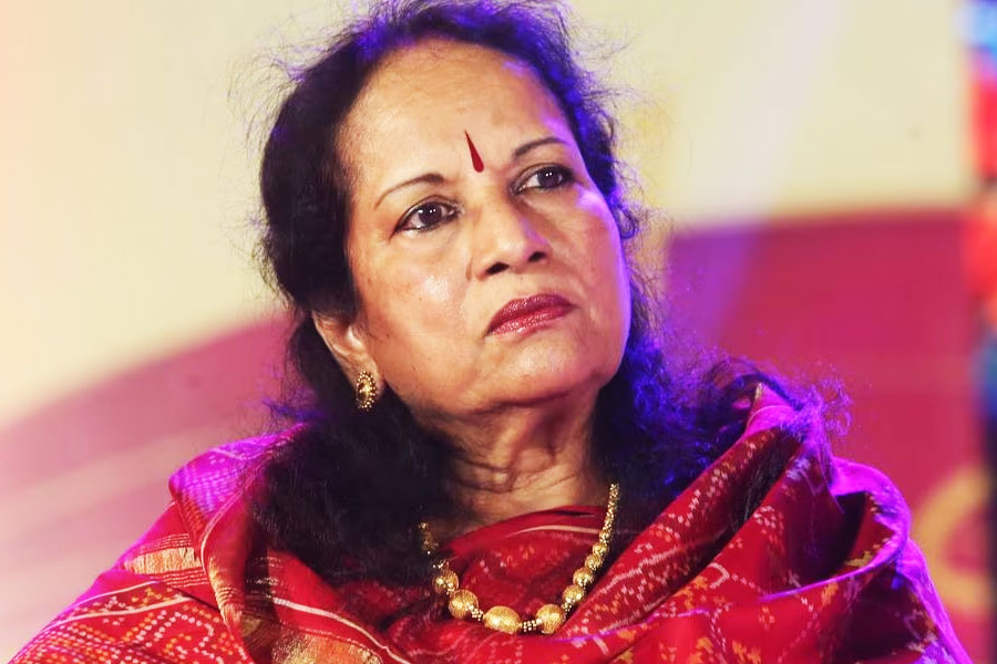A photograph of Indian singer Vani Jairam.