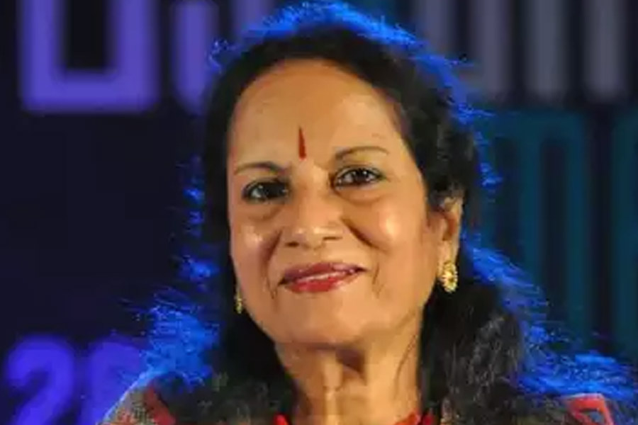 A photograph of Indian singer Vani Jairam.