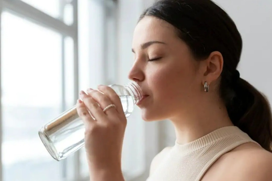 image of drinking water.