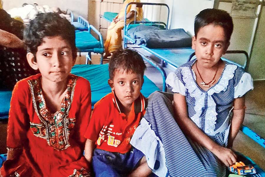 A Photograph of  children admitted in hospital under Sishu Sathi Scheme