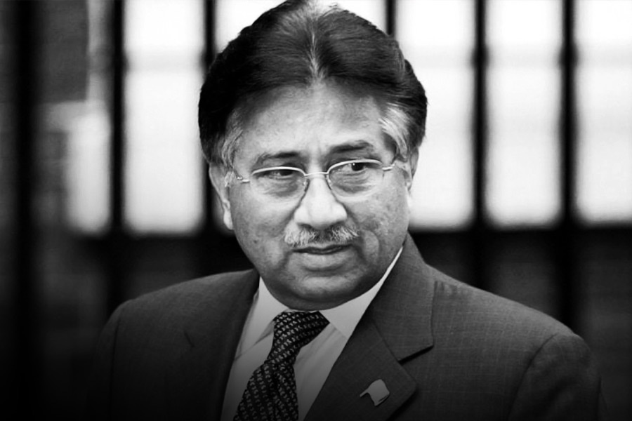 A Photograph of Pakistan\'s Former President Pervez Musharraf 