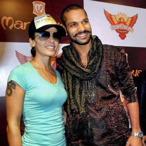 Picture of Aesha Mukerji and Shikhar Dhawan