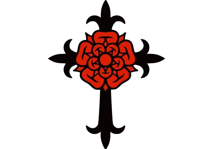 ইউরোপের গুপ্ত সমিতির জগতে গোলাপ কিন্তু একেবারেই ভিন্ন অনুষঙ্গ বহন করে। খ্রিস্টীয় গুপ্ত সমিতিগুলি গোলাপকে জিশুর শিষ্যা মেরি ম্যাগডালেনের প্রতীক হিসেবে ব্যবহার করতে থাকে। আমেরিকান ঔপন্যাসিক ড্যান ব্রাউন তাঁর সাড়া জাগানো উপন্যাস ‘দা ভিঞ্চি কোড’-এ ম্যাগডালেনকে জিশুর পত্নী হিসাবে দেখিয়েছেন। তা নিয়ে গোলযোগও কম হয়নি। বিশ্বের এক বড় অংশের মানুষ বিশ্বাস করেন যে, ম্যাগডালেনই পবিত্রতম নারী। তাঁকে এবং জিশু খ্রিস্টকে একত্রে বোঝাতে ‘রোজ অ্যান্ড ক্রস’-এর বিশেষ চিহ্ন ব্যবহৃত হয়। 