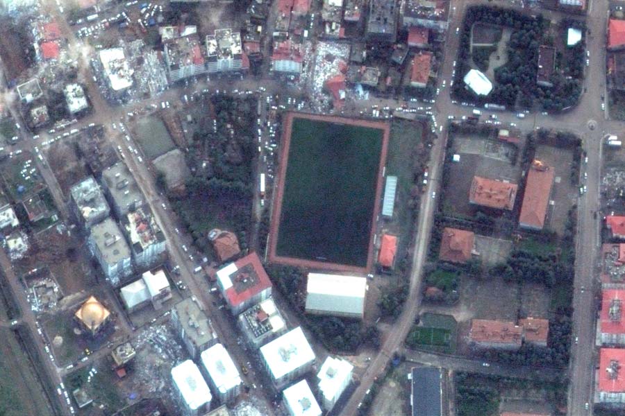 Satellite image of devastation