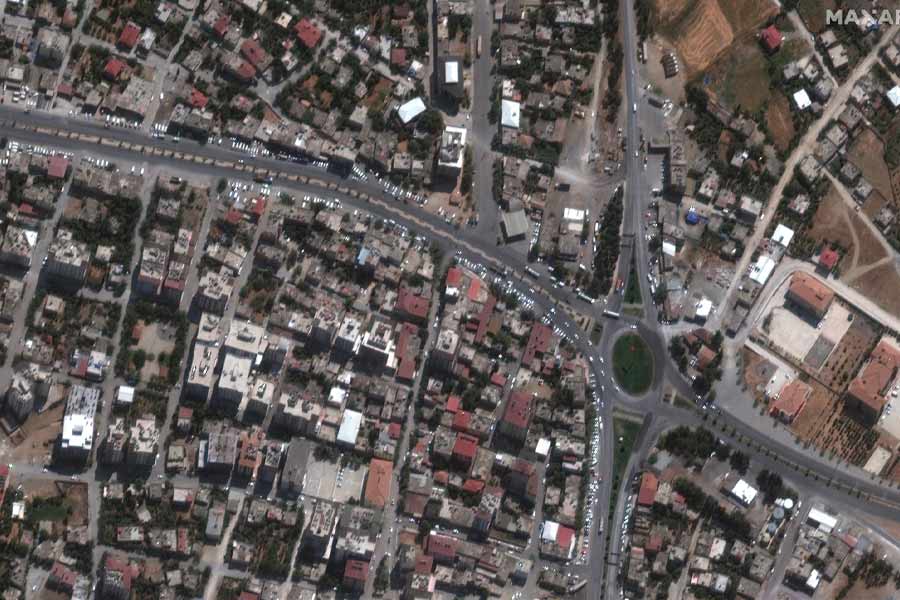 Satellite image of devastation