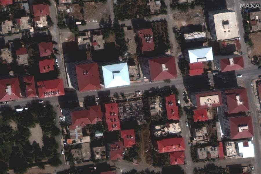 Satellite image of devastation