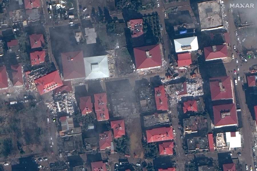 Satellite image of devastation