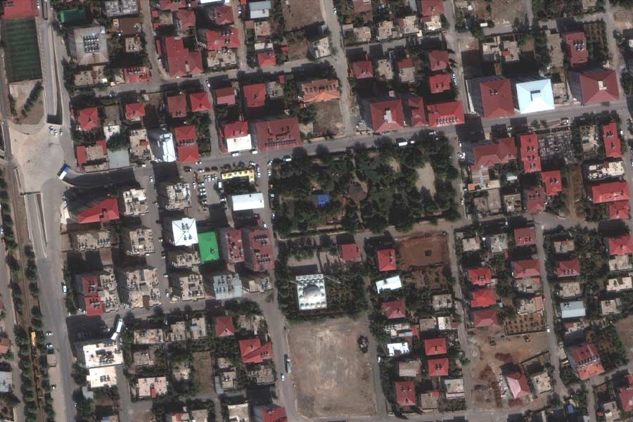 Satellite image of devastation