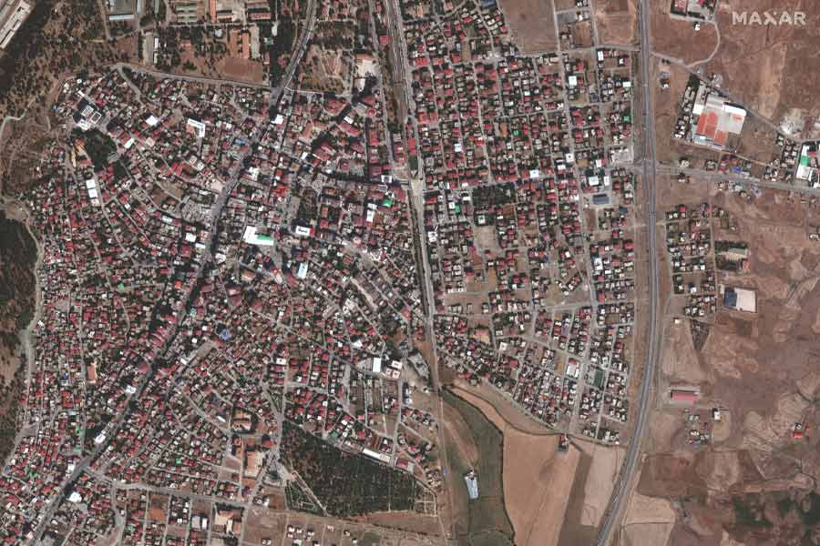 Satellite image of devastation