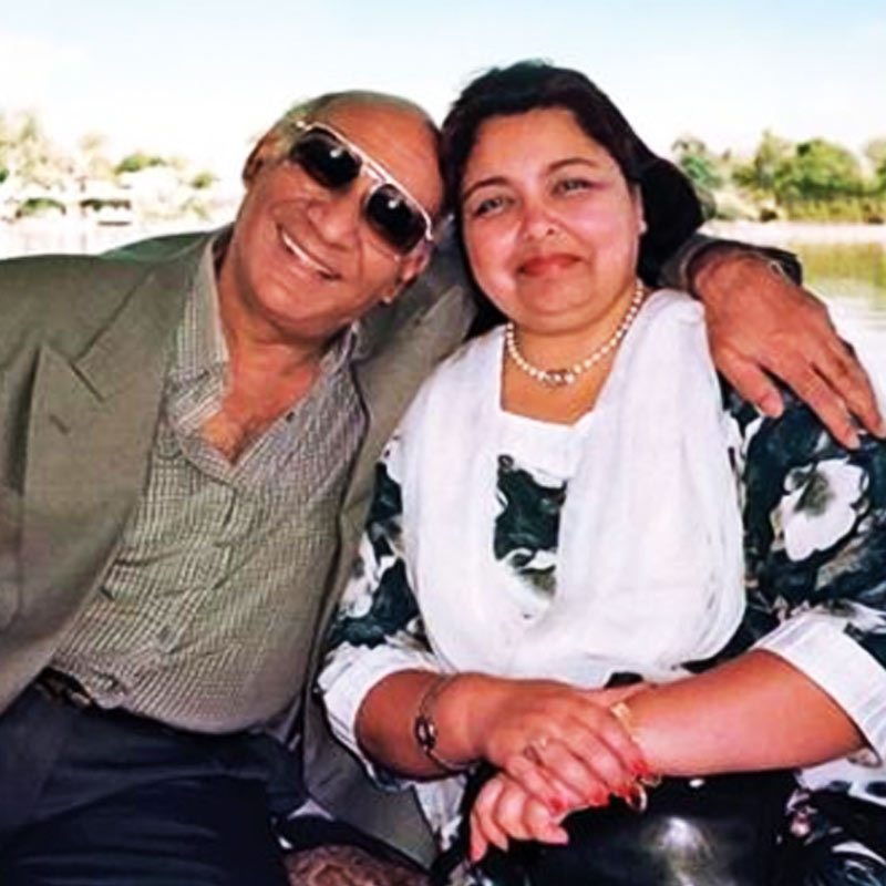 Yash Chopra and his wife