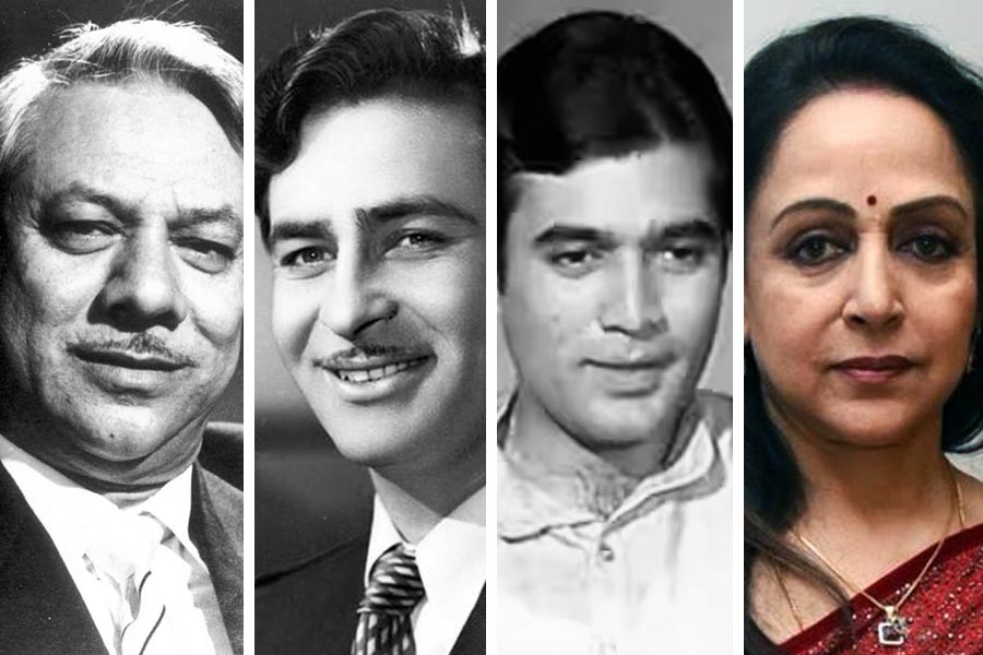 Hema Malini, Rajesh Khanna, Raj Kapoor