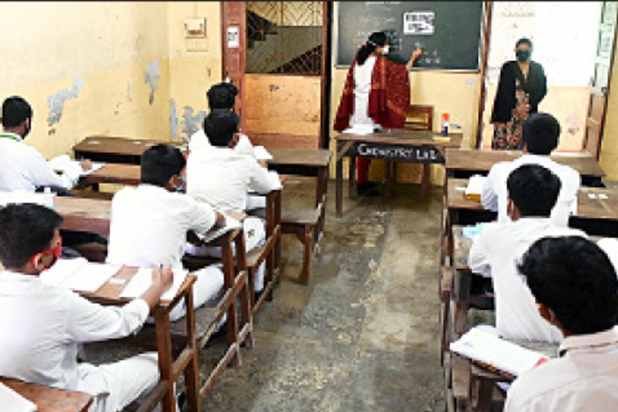 A Photograph of a classrom
