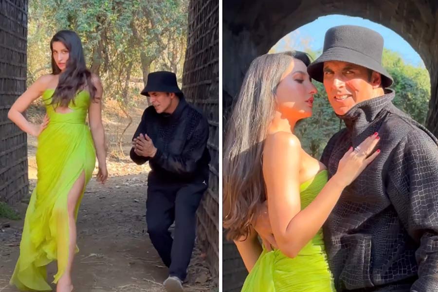Akshay Kumar tries to woo Nora Fatehi in new dance video