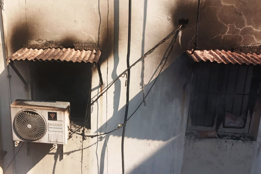 Fire at a residential building near quest mall in Park circus.