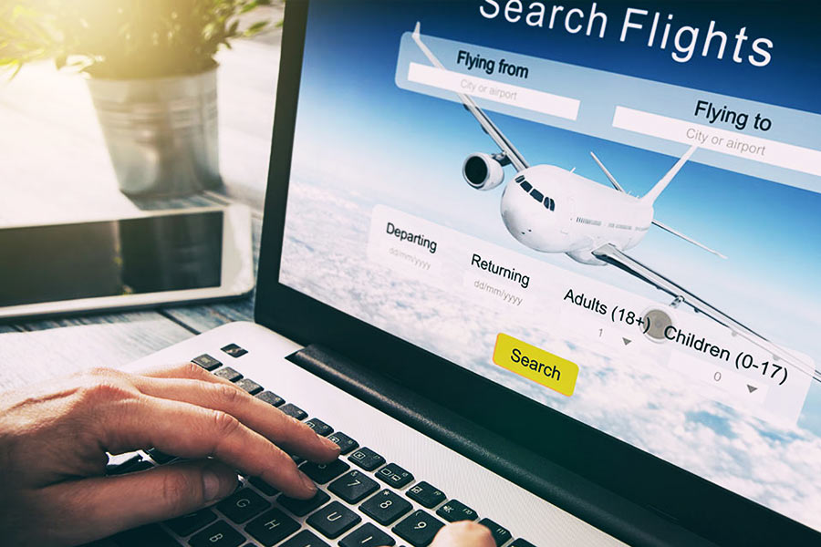 Representational picture of air ticket