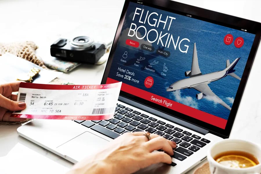 Representational picture of air ticket