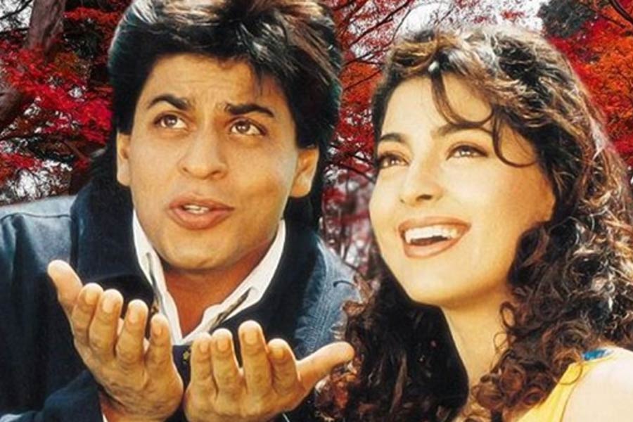 Juhi Chawla and Shah Rukh Khan together
