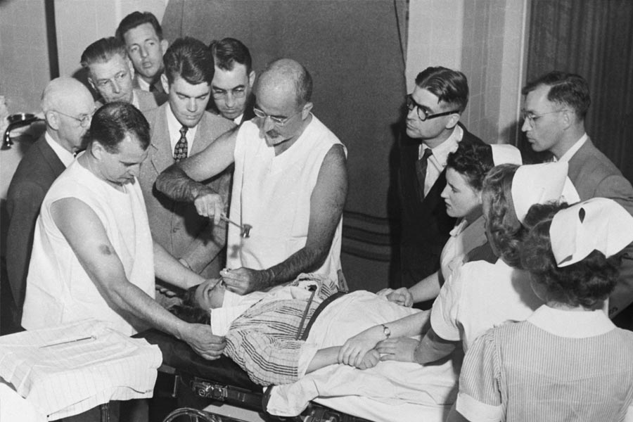 Lobotomy surgery was performed to treat mental illness.