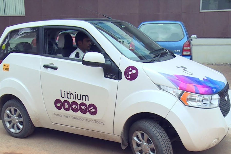 A Photograph of Lithium Electronic Vehicle.