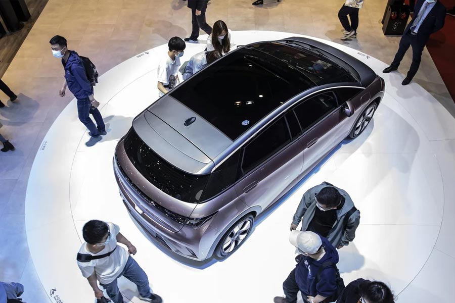 A Photograph of Lithium Electronic Vehicle.