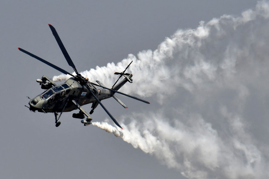 Aero India 2023: displays by the Hindustan Aeronautics Limited (HAL) made Aircrafts and helicopters