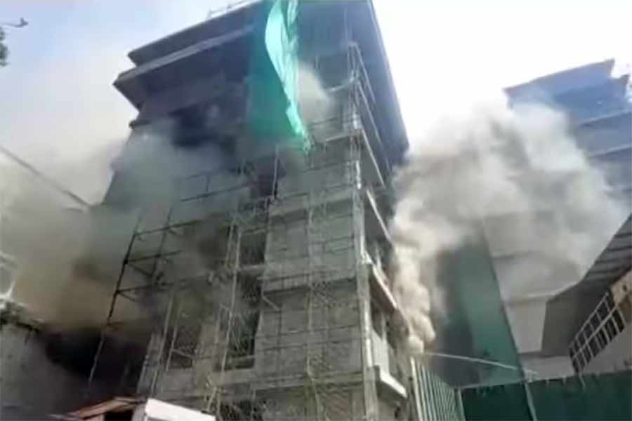 Picture of fire in Kottayam Medical College in Kerala