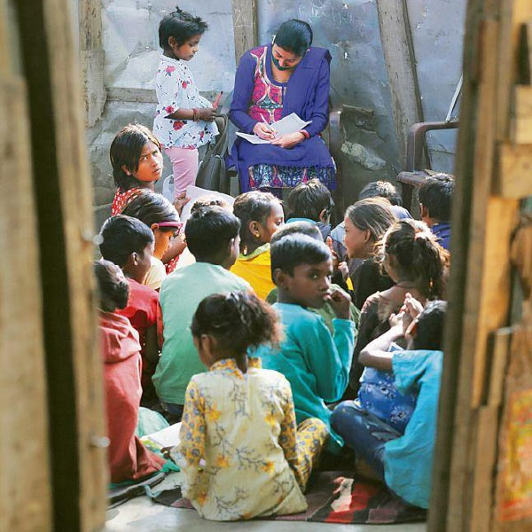 A photograph of Indian Children.