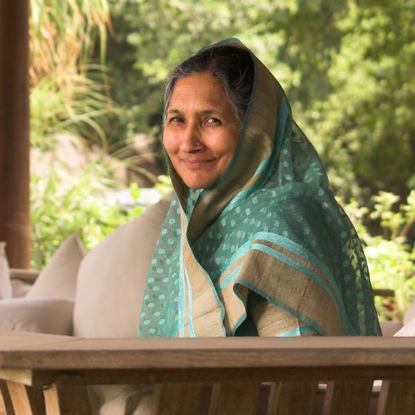 A Photograph of Savitri Jhindal.