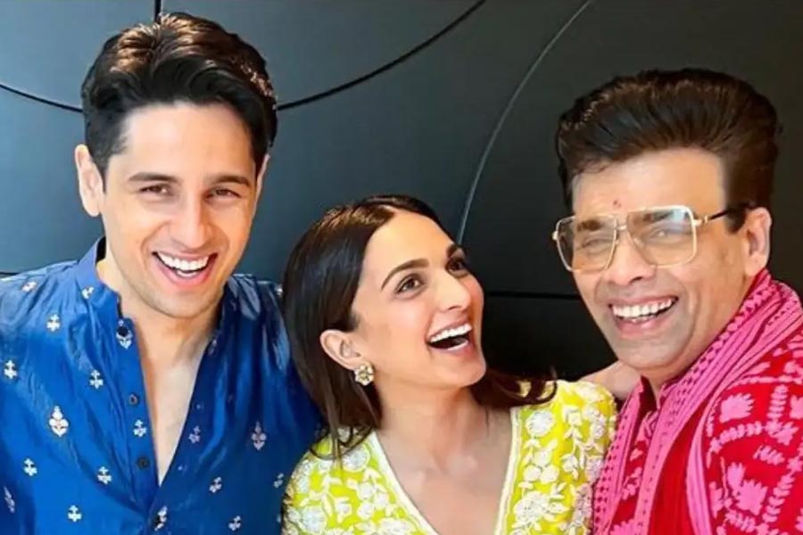 Siddharth Malhotra, Karan Johar and Kiara Advani together