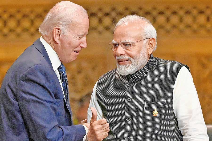Picture of Joe Biden and Narendra Modi.