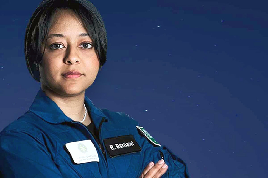 A Photograph of Rayyana Barnawi, first female astronaut of Saudi Arabia 