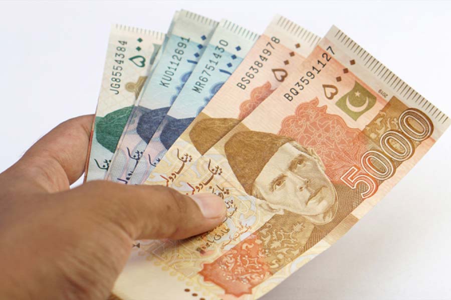 A photograph of Pakistan Currency.