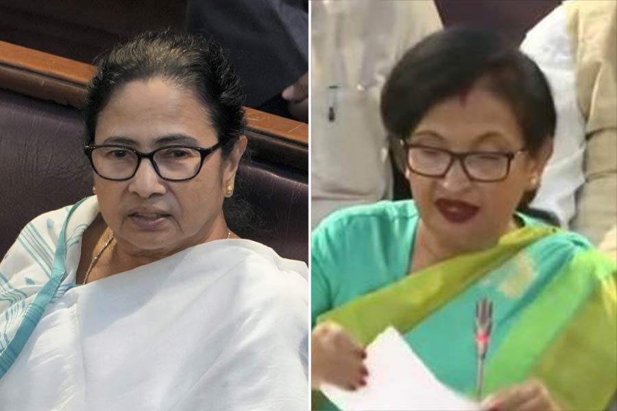 image of CM Mamata Banerjee and MIC Chandrima Bhattacharyay 