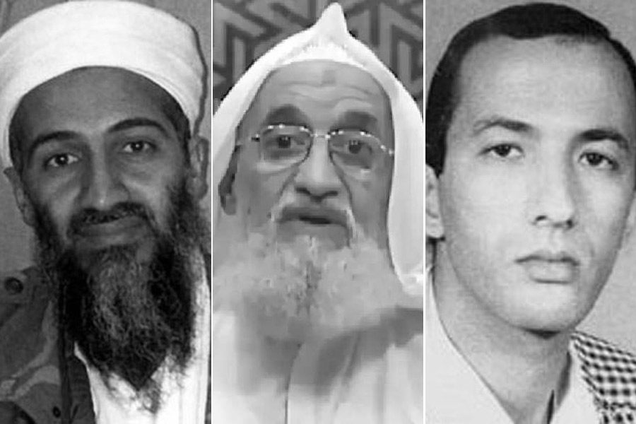Picture of Osama bin Laden, Ayman al-Zawahiri and Saif al-Adel