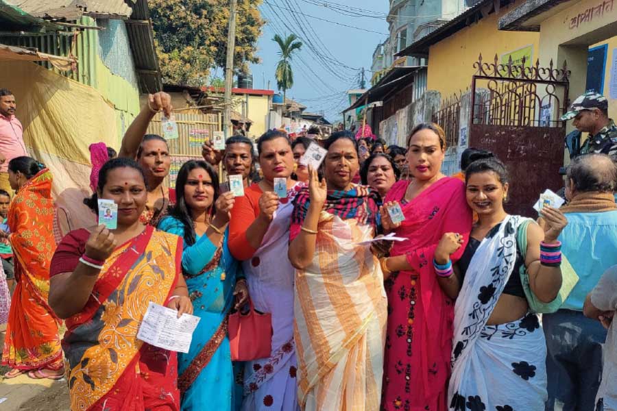 Election workers going to their respective voting centers.