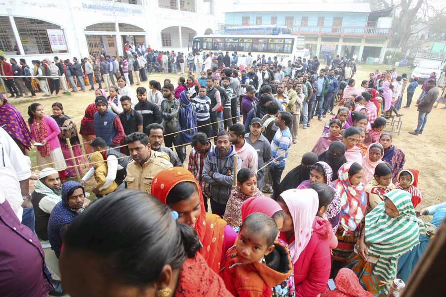 Election workers going to their respective voting centers.