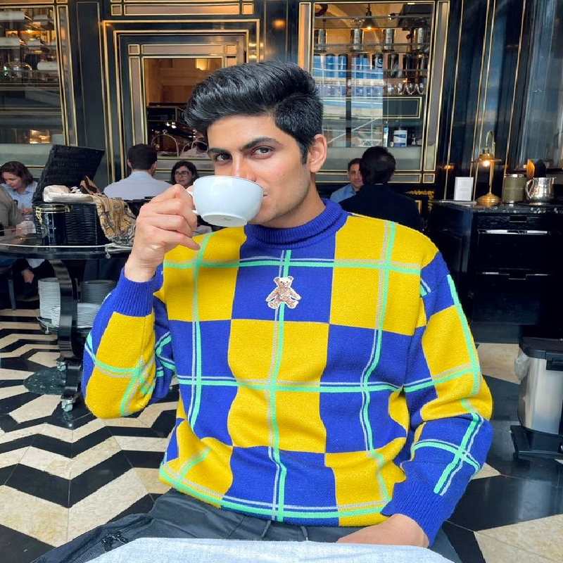 A photograph of Shubman Gill.