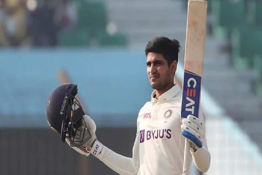 A photograph of Shubman Gill.