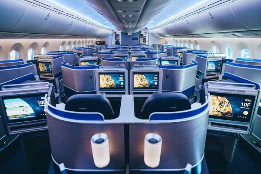 image of business class in plane