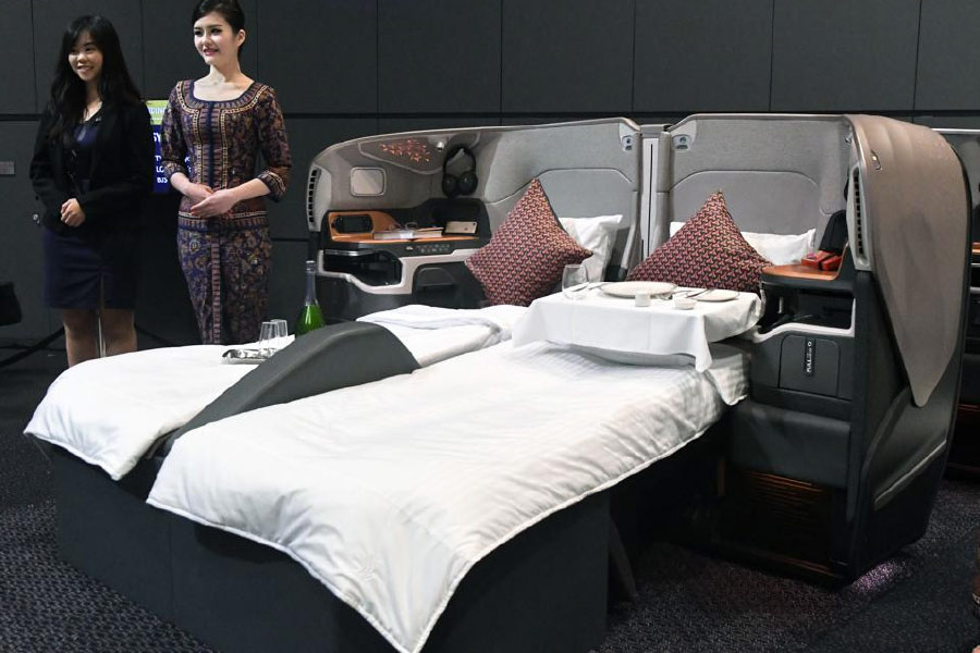 image of business class in plane