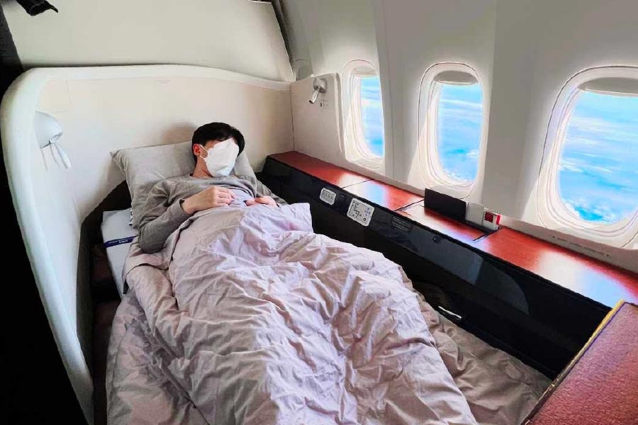 image of business class in plane