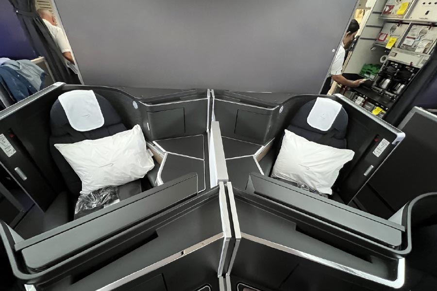 image of business class in plane